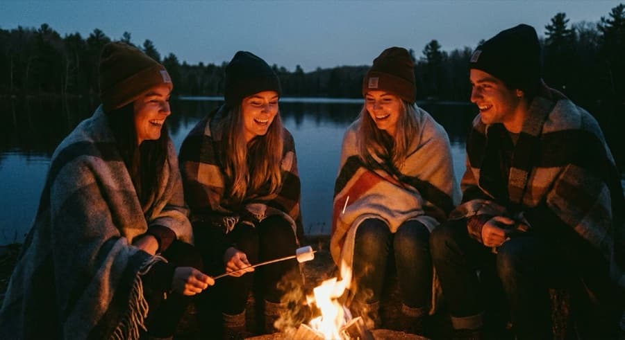 Friends together on Saturday night